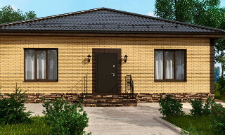 Проекты одноэтажных домов из кирпича | Строй-Сср - Уссурийск от 3629 рублей
